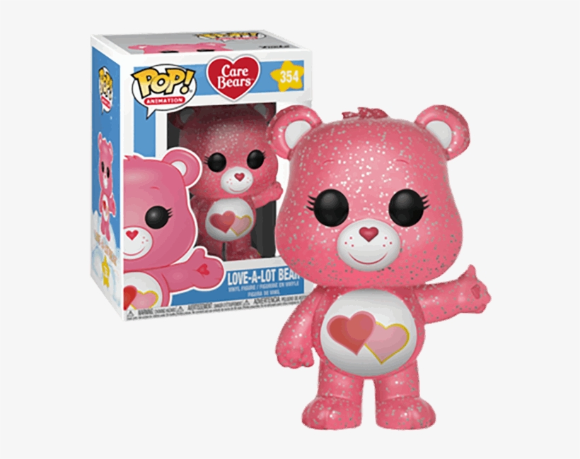 Love A Lot Bear Glitter Pop Vinyl Figure - Care Bears Glitter, transparent png download