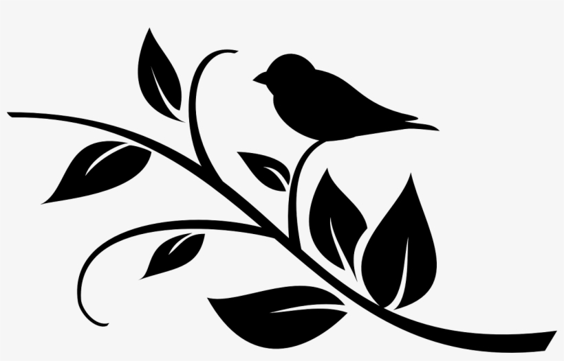 Bird Twitter Branch - Branch Silhouette, transparent png download