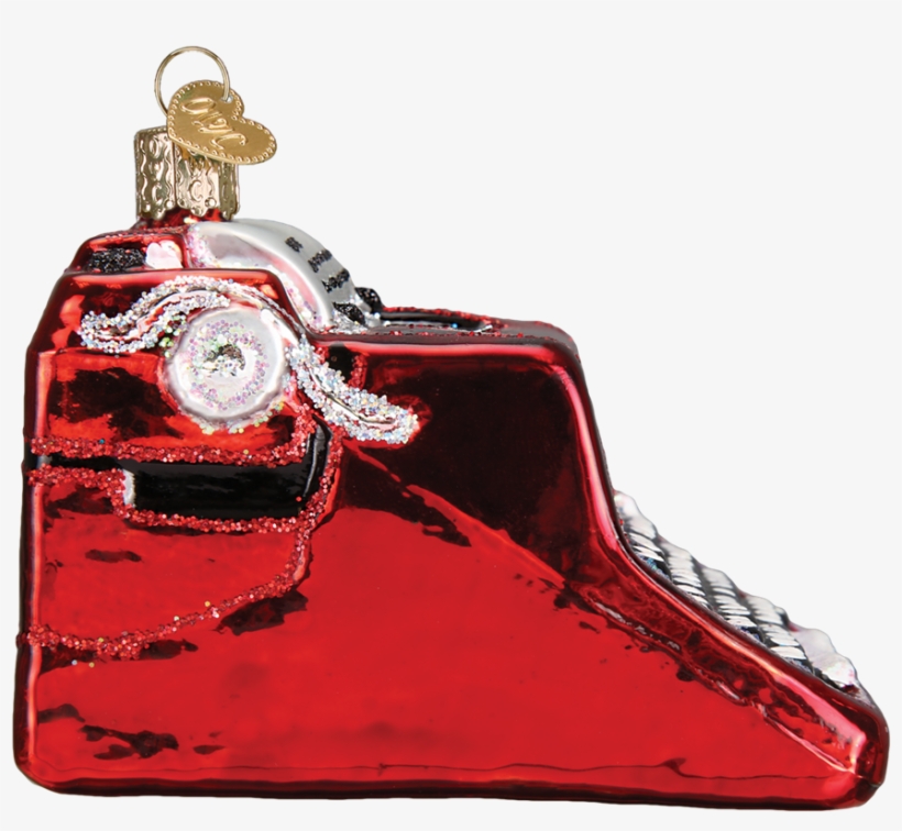 Red Typewriter Christmas Ornament - Typewriter Side View Png, transparent png download