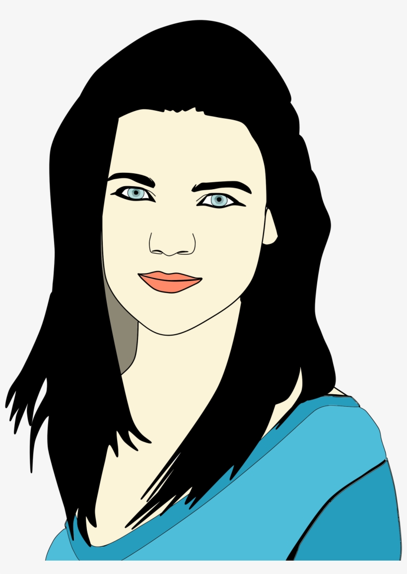 Lady Portrait Icons Png - Cartoon, transparent png download