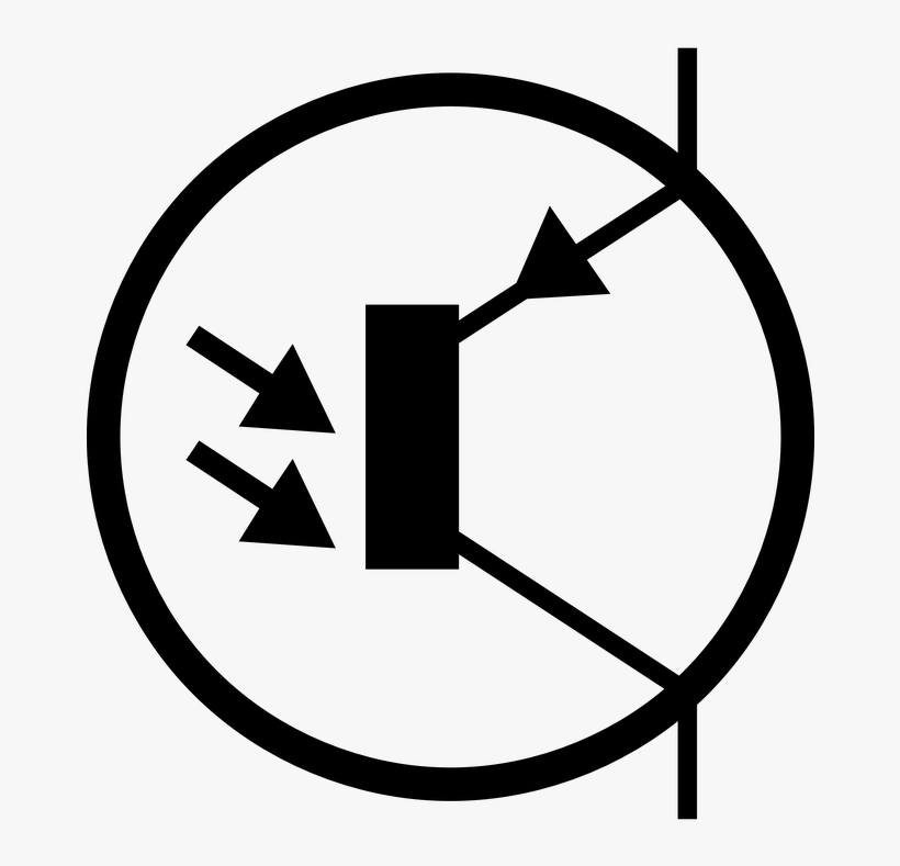 Free Vector Electronic Phototransistor Pnp Circuit - Phototransistor Circuit Symbol, transparent png download