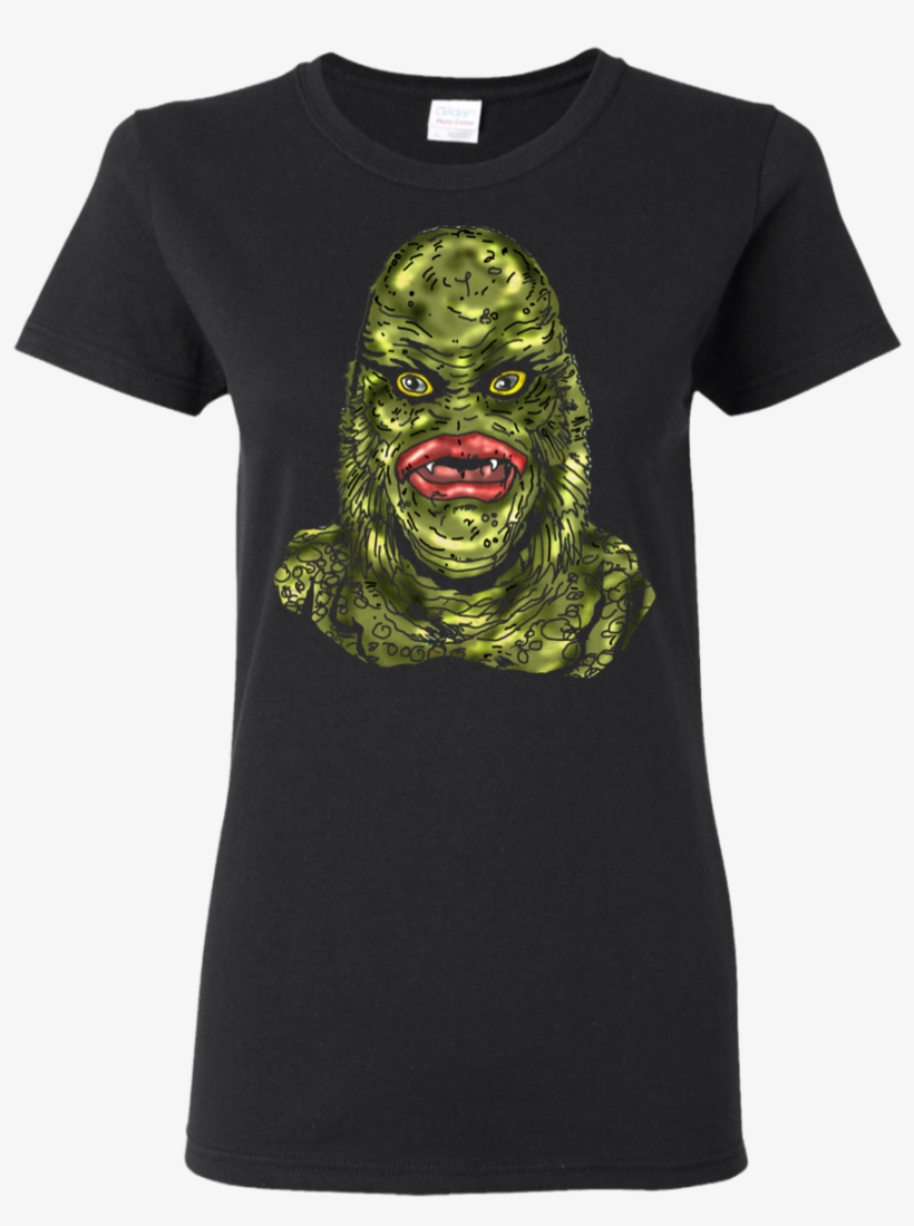 Creature Ladies' Black T-shirt - Shirt, transparent png download