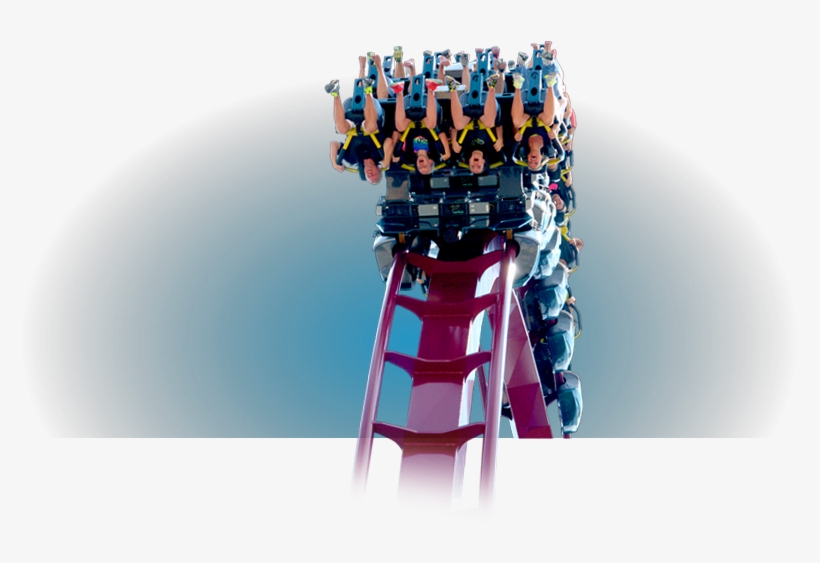 Dangling Feet As Well As Outside Loops And Inversions - Roller Coaster, transparent png download