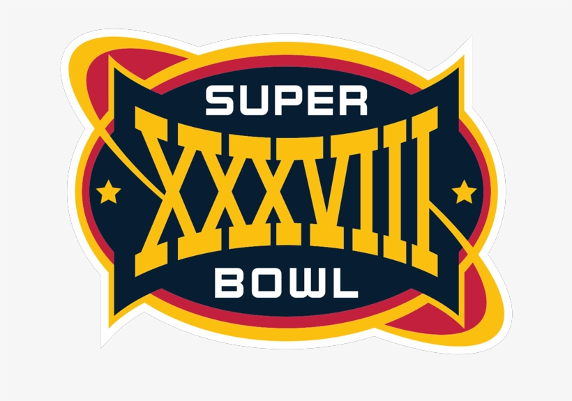 2003 - Super Bowl Xxxviii Logo, transparent png download