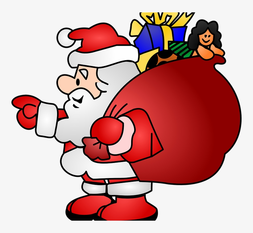 Reception And Year 1 Christmas Party - Santa With A Sack, transparent png download