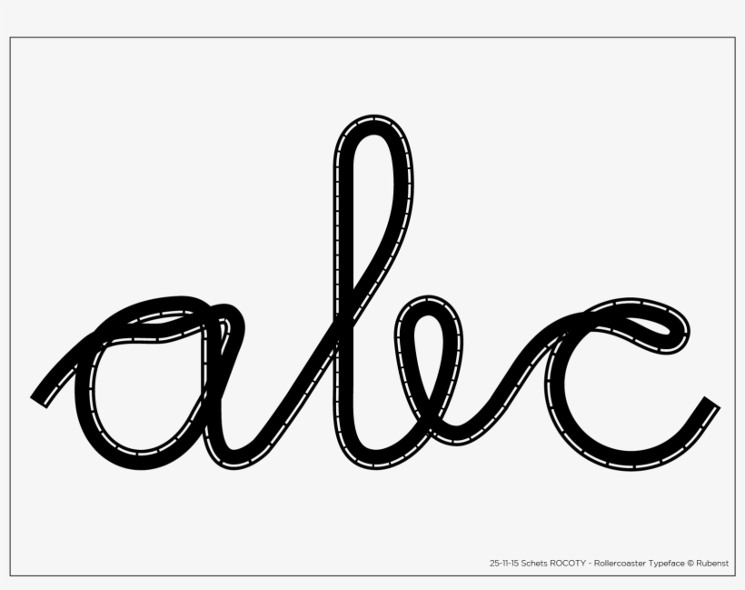 Rocoty - Rollercoaster Letters - Calligraphy, transparent png download