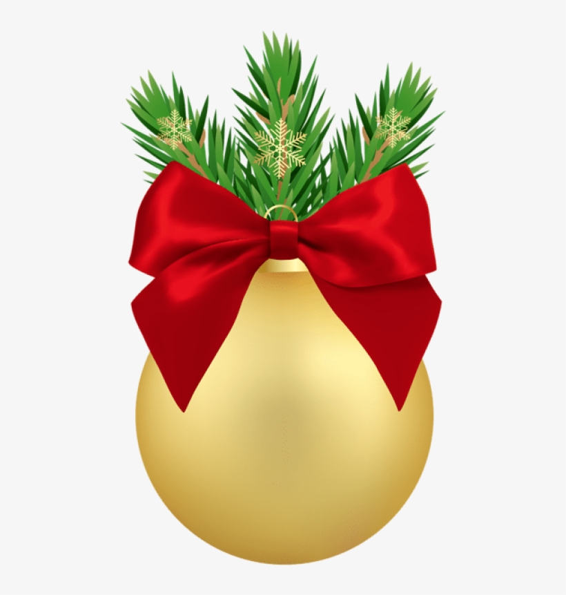 Free Png Christmas Ornament Gold Png - Wreath, transparent png download