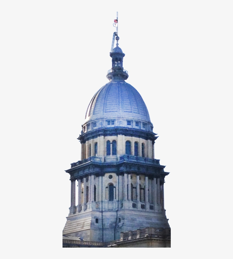 The Illinois State Capitol Building With Flag Flying - Illinois State Capitol, transparent png download