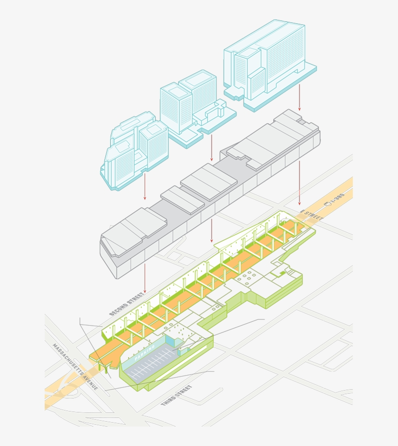 The Building Of Capitol Crossing - Diagram, transparent png download
