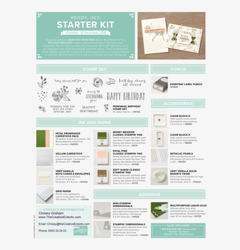Can't Choose What You Want In Your Stampin' Up Starter - Brochure, transparent png download