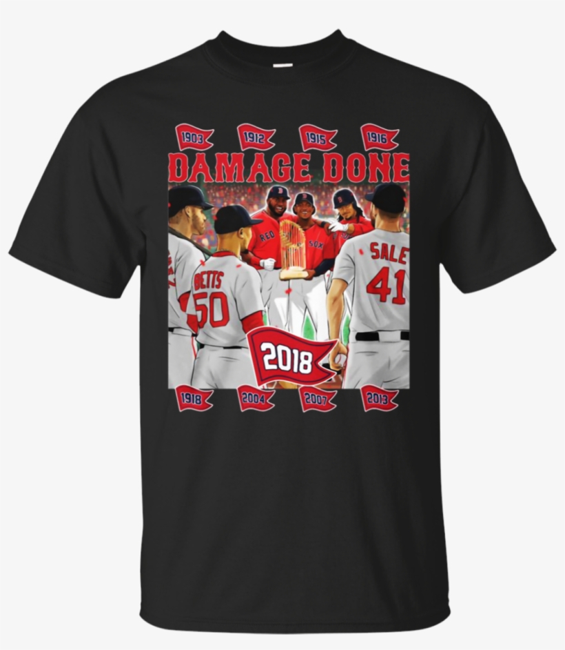 Damage Done 2018 Boston Red Sox Unisex Shirt - Motley Crue T Shirt, transparent png download