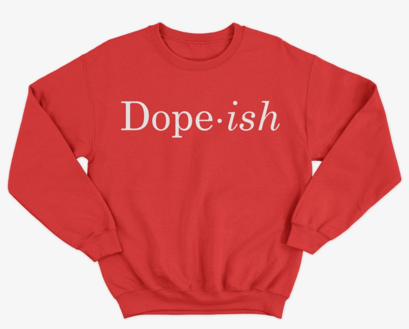 Dope-ish Crewneck Red/white - Sweater, transparent png download