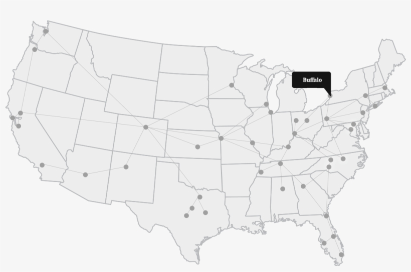 Acbj Usa Map-buffalo - Map, transparent png download
