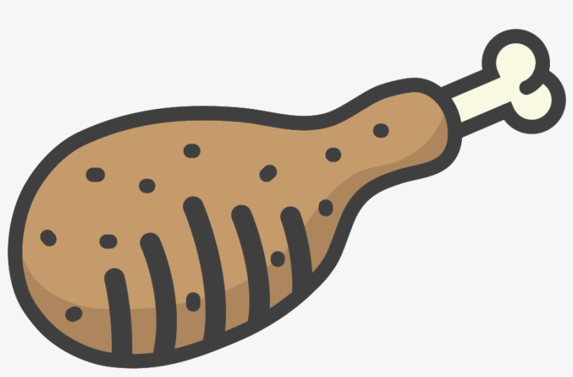 Grilled Chicken Leg Shirt - Illustration, transparent png download
