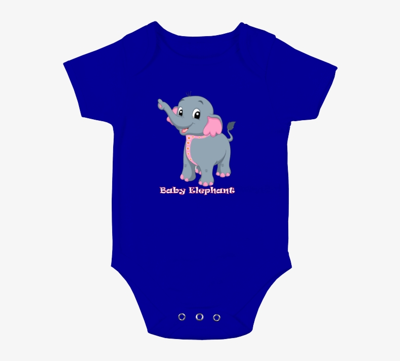 Baby Elephant Baby Bodysuit - T-shirt, transparent png download