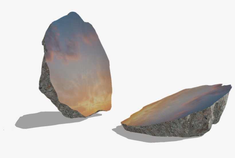 Computer Graphic Of "split Rock' - Sarah Sze Split Stone, transparent png download