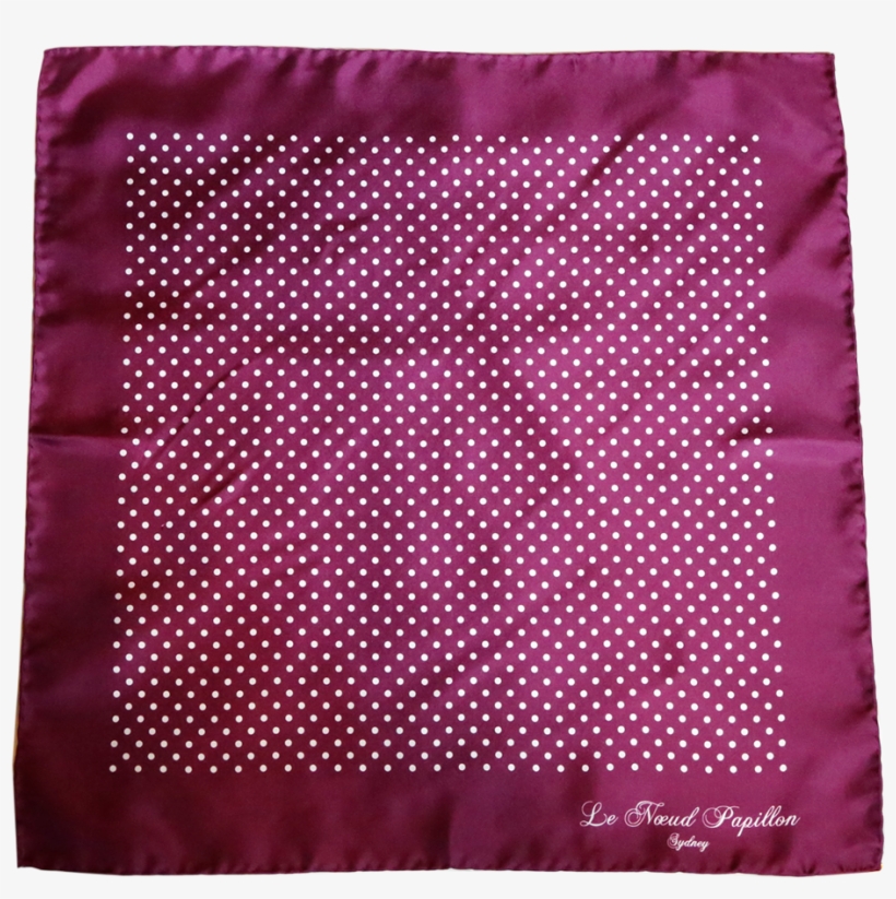 Purple And White Polka Dot Silk Twill Kerchief - Polka Dot, transparent png download