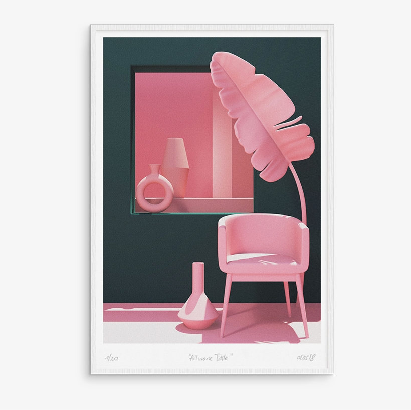 Pink Banana Leaf - Office Chair, transparent png download