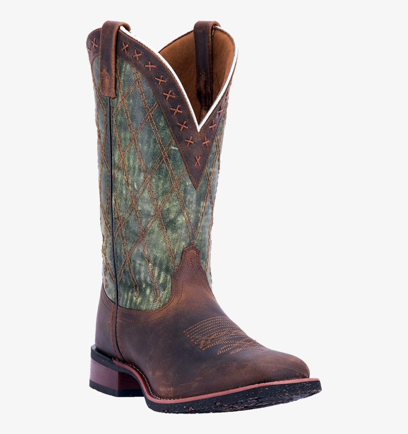 Laredo Brown Trent Wide Square Toe Western Boots - Cowboy Boot, transparent png download