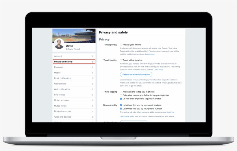 Twitter Privacy And Safety Desktop - Clippings Io, transparent png download