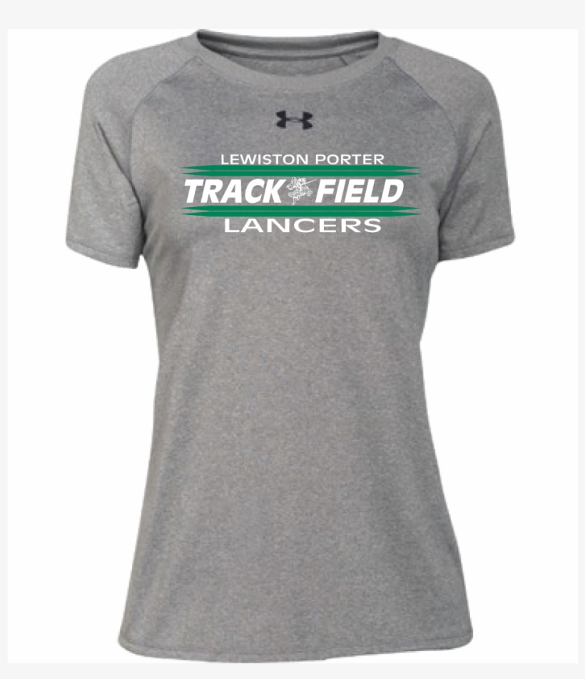 Women's Grey Underarmour Track & Field Crew - Active Shirt, transparent png download