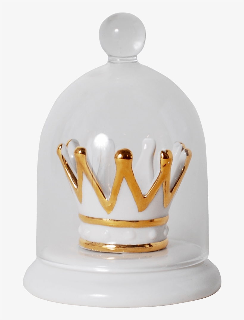 Gold And White Crown Porcelain Display Jar - Tiara, transparent png download