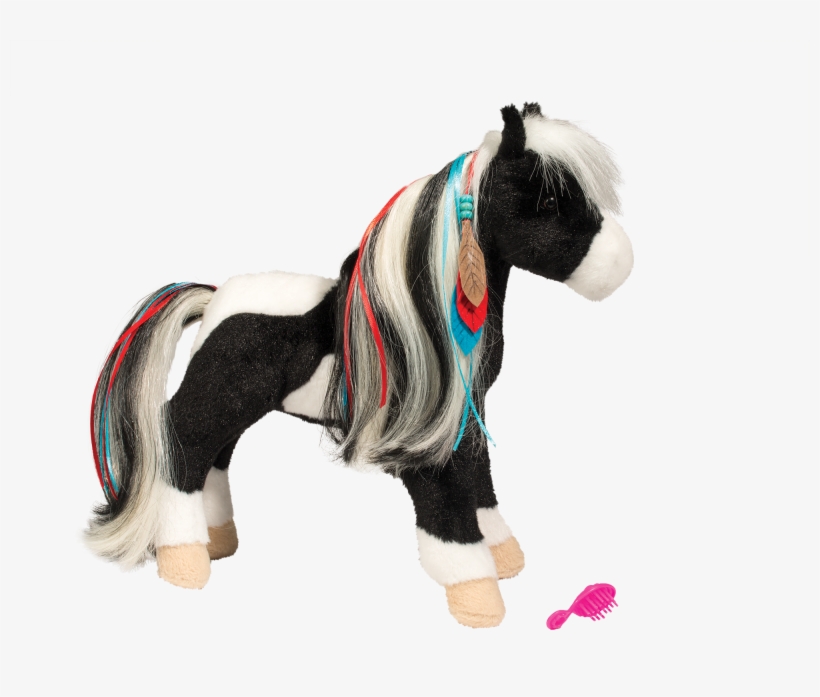 Douglas Warrior Princess Black And White Horse With - Paarden Knuffel, transparent png download