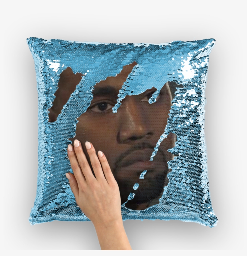 Kanye Sequin Pillow - Sequin Pillow Meme, transparent png download