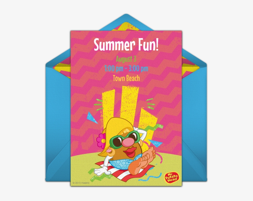 Potato Head Summer Online Invitation - Fictional Character, transparent png download