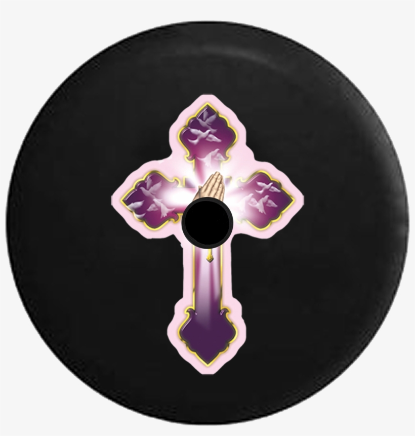 Jeep Wrangler Jl Backup Camera Christian Cross With - Christmas Orchid, transparent png download