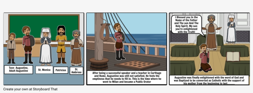 Augustine Baptism - Cartoon, transparent png download
