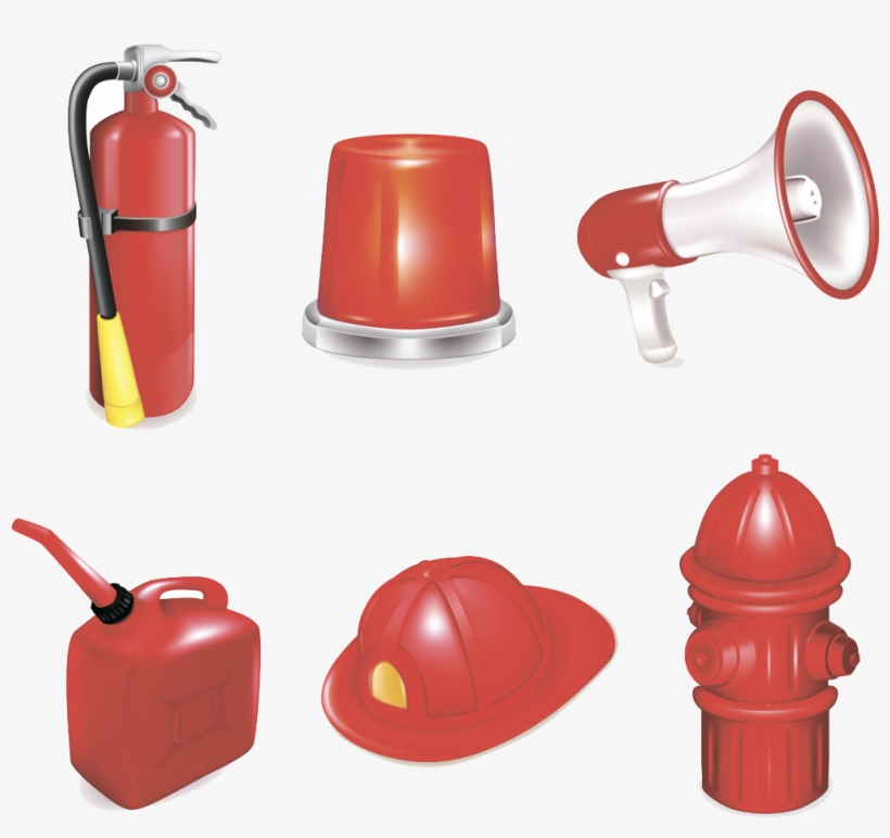 Vector Freeuse Download Firefighting Fire Manufacturers - Tools Used By Fireman, transparent png download