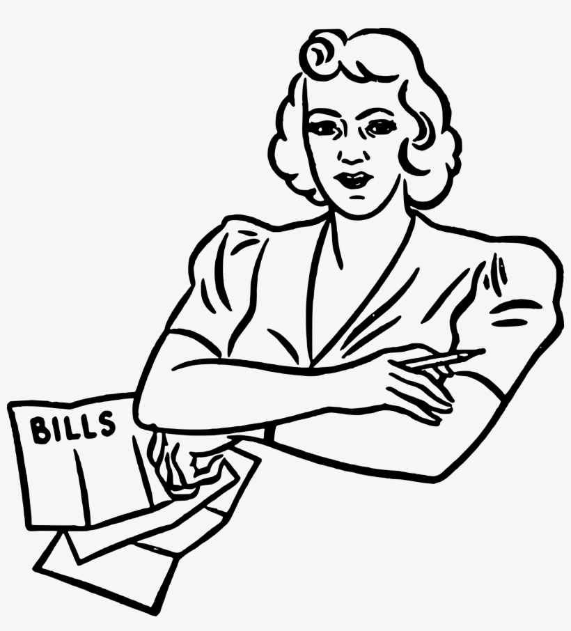 This Free Icons Png Design Of Retro Bills Lady, transparent png download