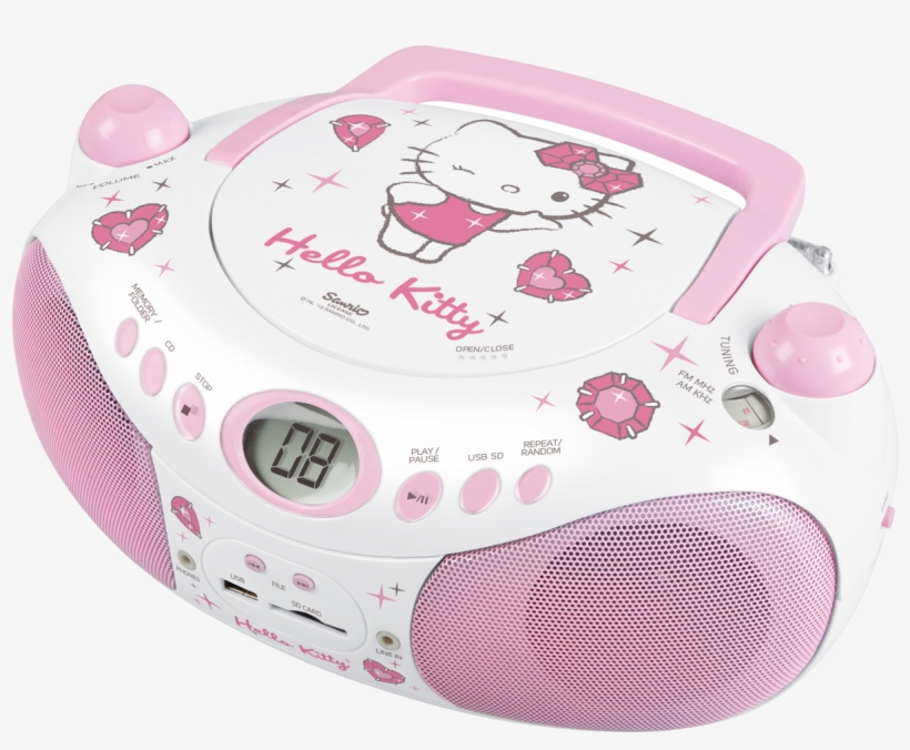 Hello Kitty Boombox - Cd Přehrávač Pro Děti, transparent png download