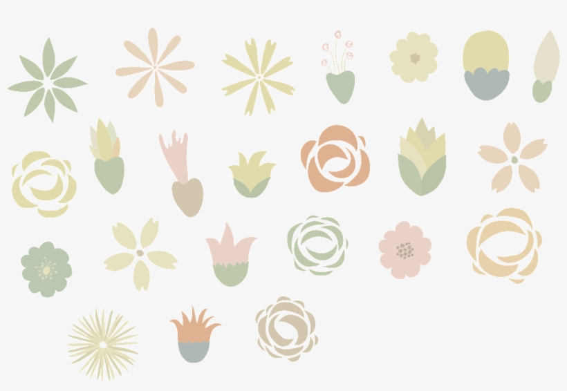 Hand Drawn Fresh Flower Pattern, transparent png download