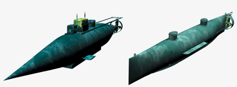 Hunley Prototypes, The Pioneer And The American Diver - First Submarine Invented, transparent png download