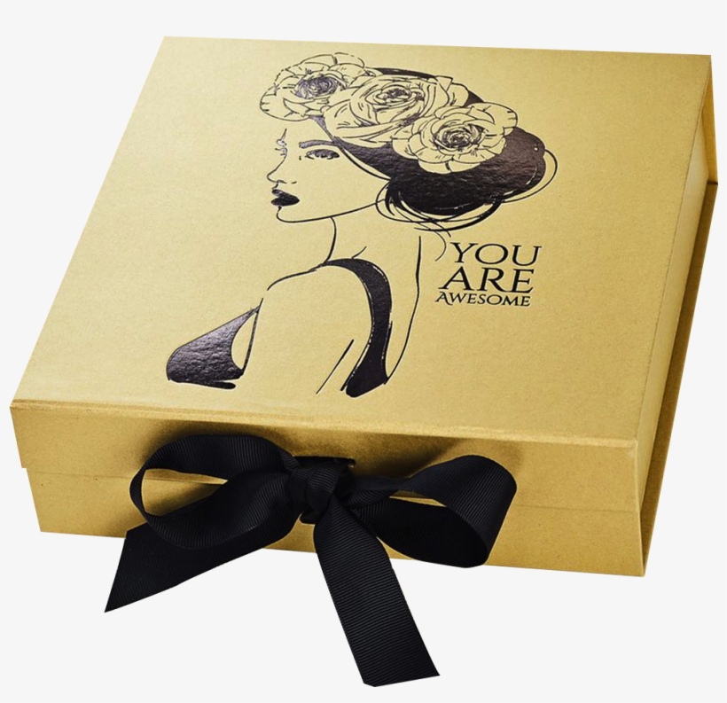 Custom Gold Foil Boxes - Box, transparent png download