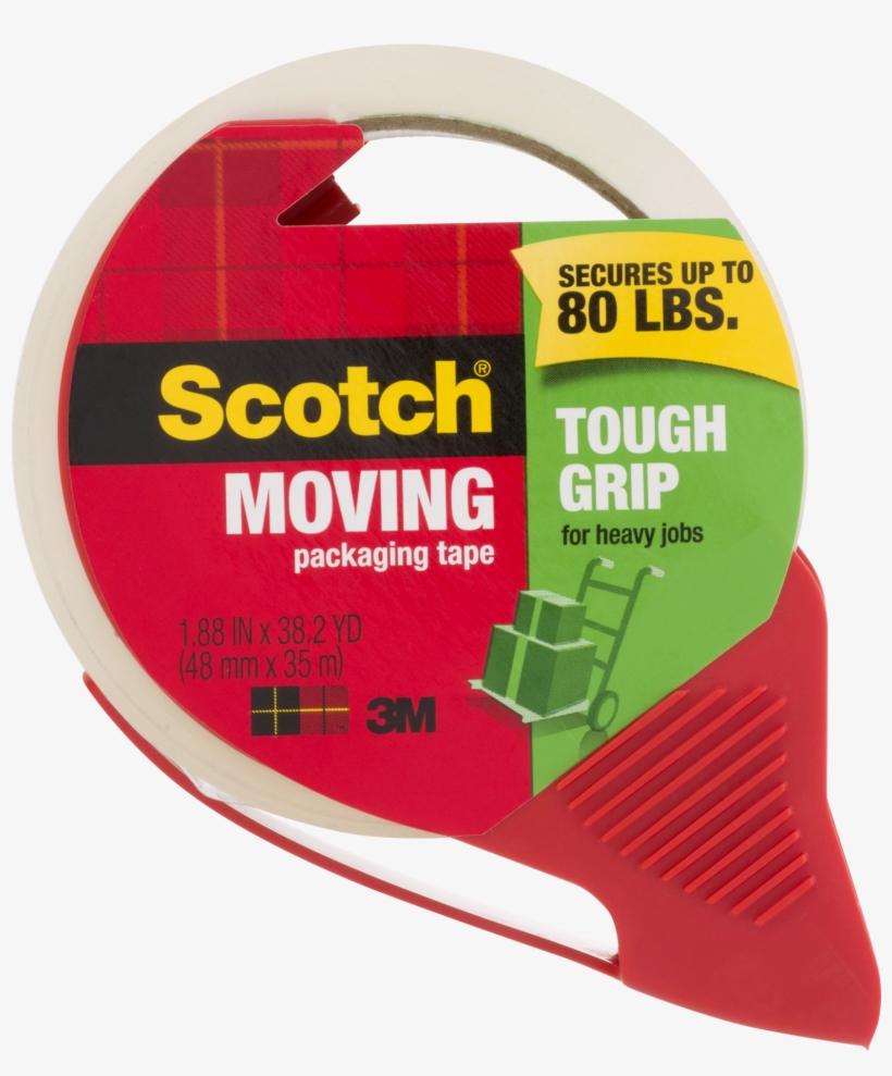 Scotch Moving Tough Grip Tape With Dispenser, - Scotch, transparent png download