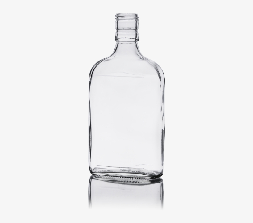 350ml Oval Flask - Glass Bottle, transparent png download