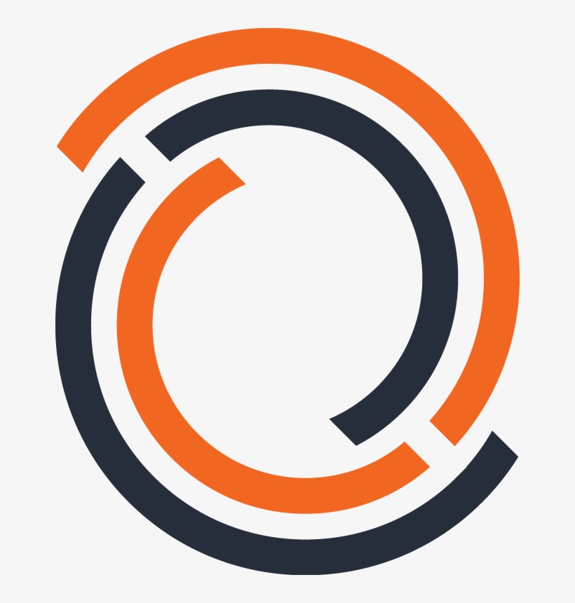 Black Orange Diagonal Line Logo - Circle, transparent png download