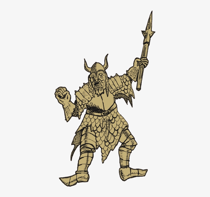 Orc Warmonger Ecru-2 - Illustration, transparent png download