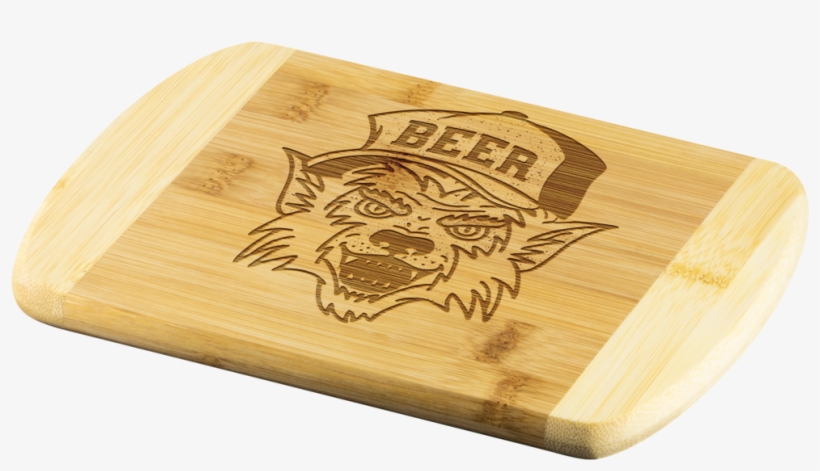 Werewolf Beer Hat Round Edge Wooden Cutting Board Cutting - Plywood, transparent png download