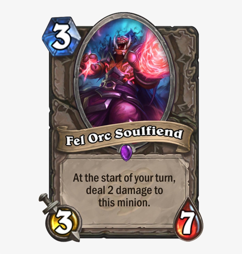 Fel Orc Soulfiend - Hearthstone Single Cards, transparent png download