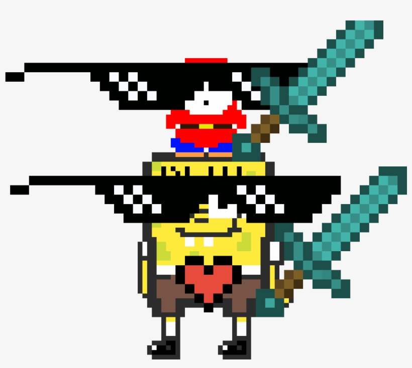 Thug Shy Guy,thug Spongebob - Espada De Minecraft Png, transparent png download