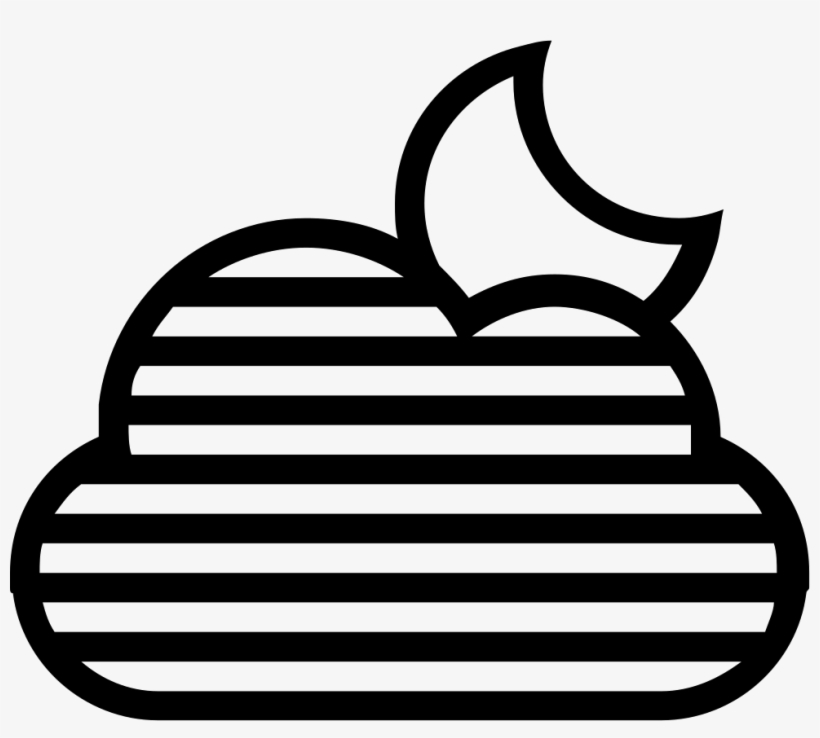 Fog Night Symbol Of Striped Cloud Hiding The Moon Comments - Foggy White And Black Clipart, transparent png download