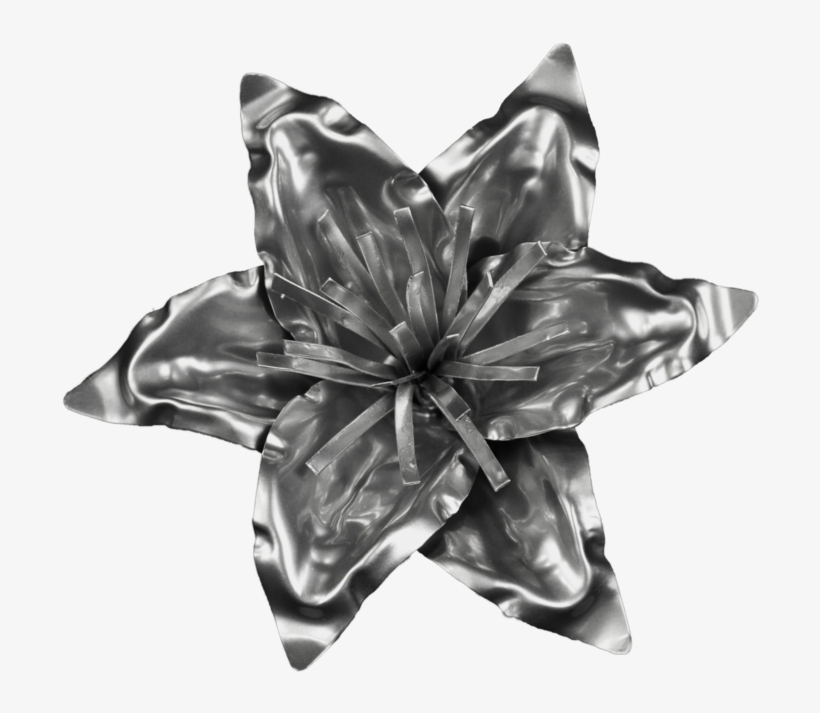 Platinum Lily Flower, Metal Flower Wall Art - Artificial Flower, transparent png download
