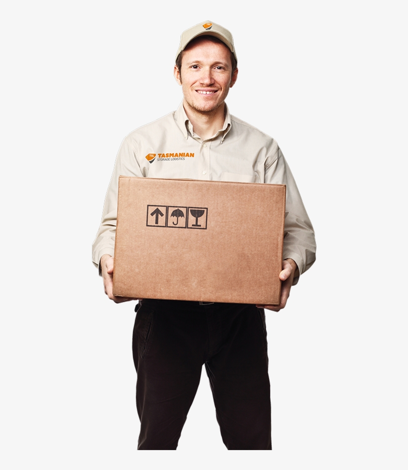 Tasmanian Storage Logistics Worker Holding A Cardboard - Logistics Worker, transparent png download