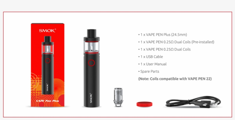 Direct Voltage Vape Pen - Vape Pen Plus Smok, transparent png download