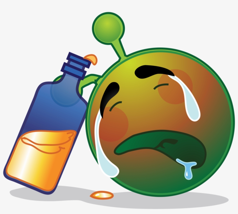 When Alcohol Reaches Liver - Green Alien, transparent png download