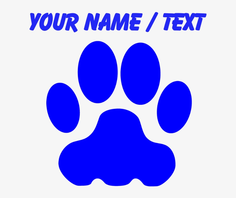 Custom Blue Big Cat Paw Print Journal, transparent png download